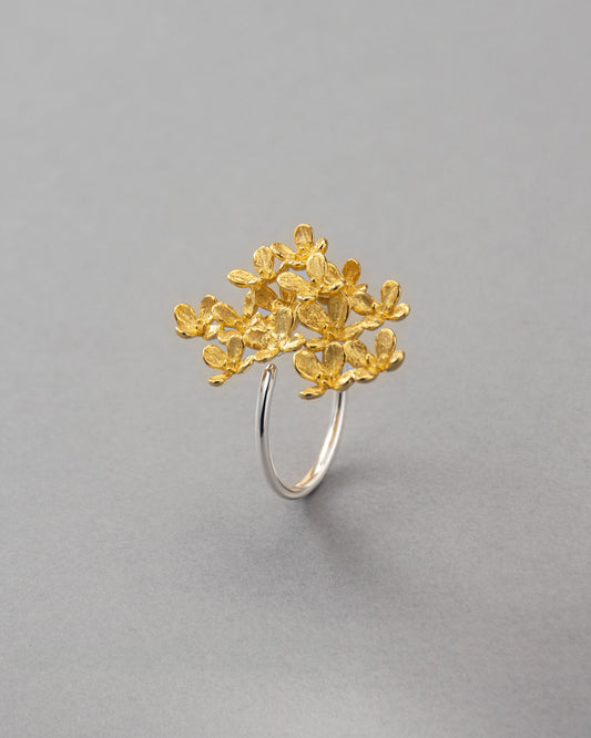 Gold and Silver Olive Ring