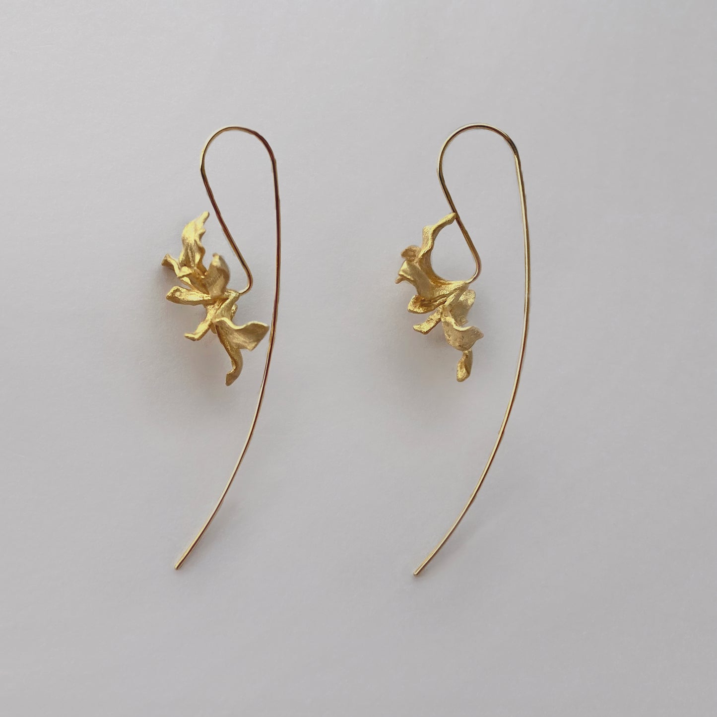 Early Blooming Iris Hook Earrings