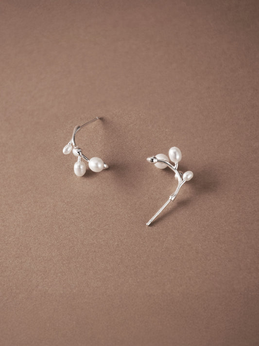 Fruit and 3-Pearl Earrings
