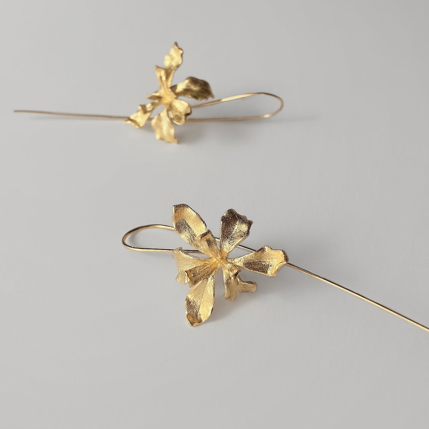 Early Blooming Iris Hook Earrings