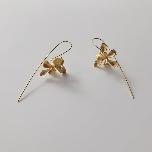 Early Blooming Iris Hook Earrings