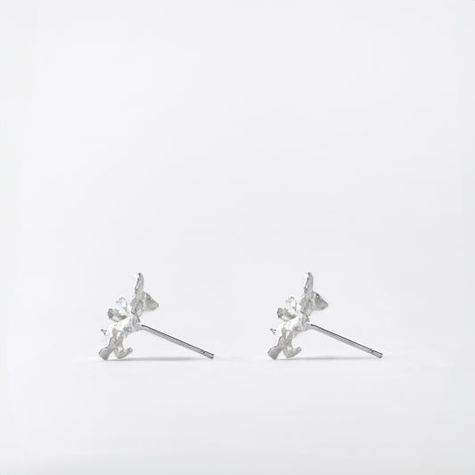 Early-blooming iris earrings